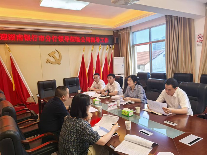 湖南銀行市分行領導蒞臨澧縣澧州實業公司指導工作